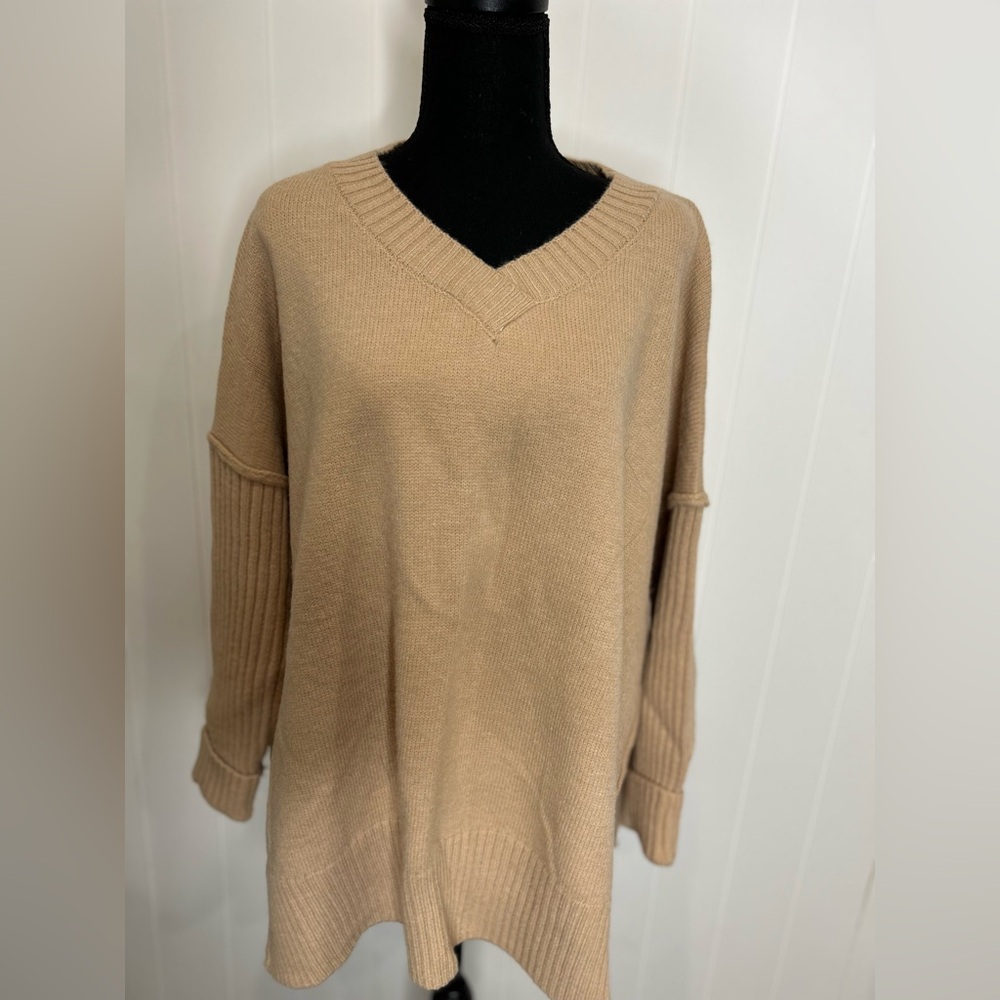 Oversized Tunic Taupe Sweater